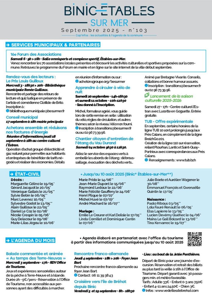 Image du document Cap’infos Septembre 2025 site internet