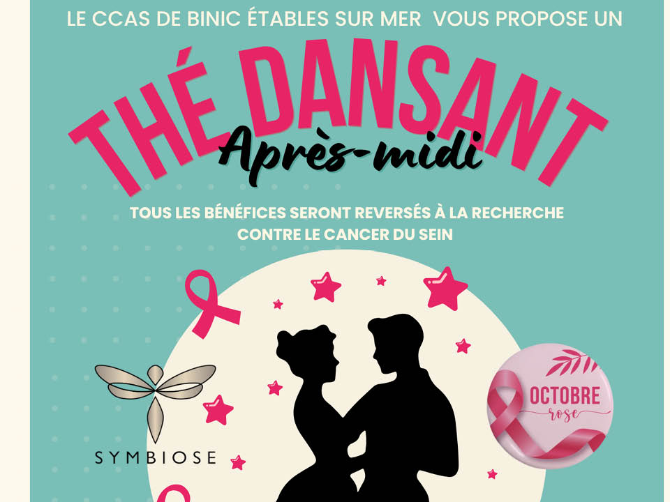 affiche thé dansant octobre rose